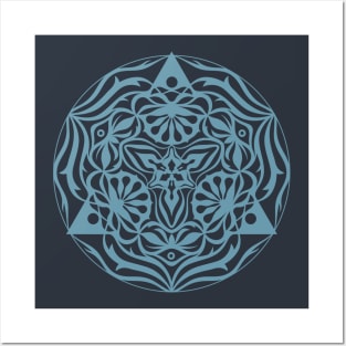 Elegant floral mandala Posters and Art